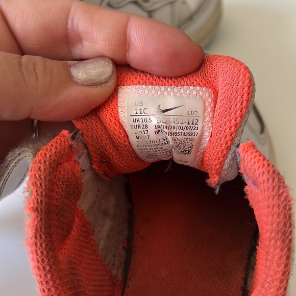 NIKE COURT BOROUGH LOW 2 PS 'WHITE DARK PURPLE DUST' - Picture 8 of 10